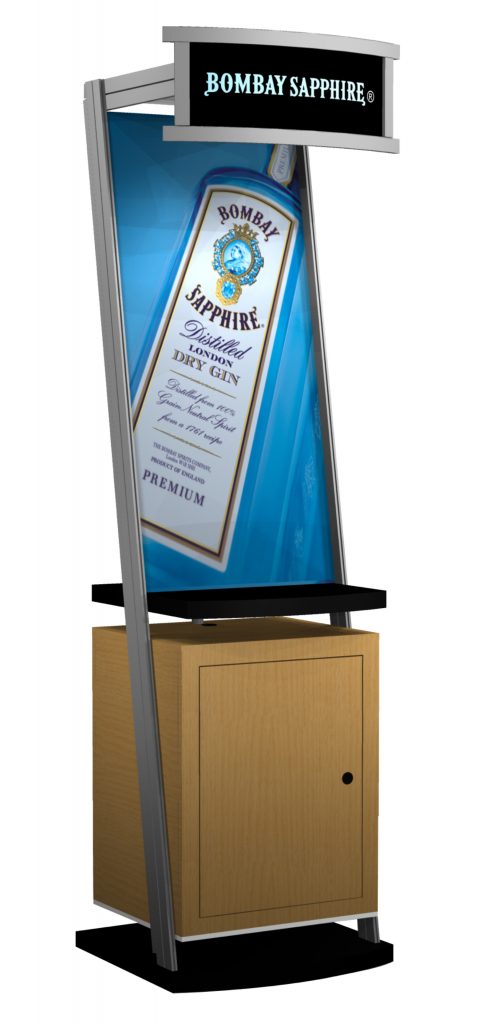Backlit header kiosk